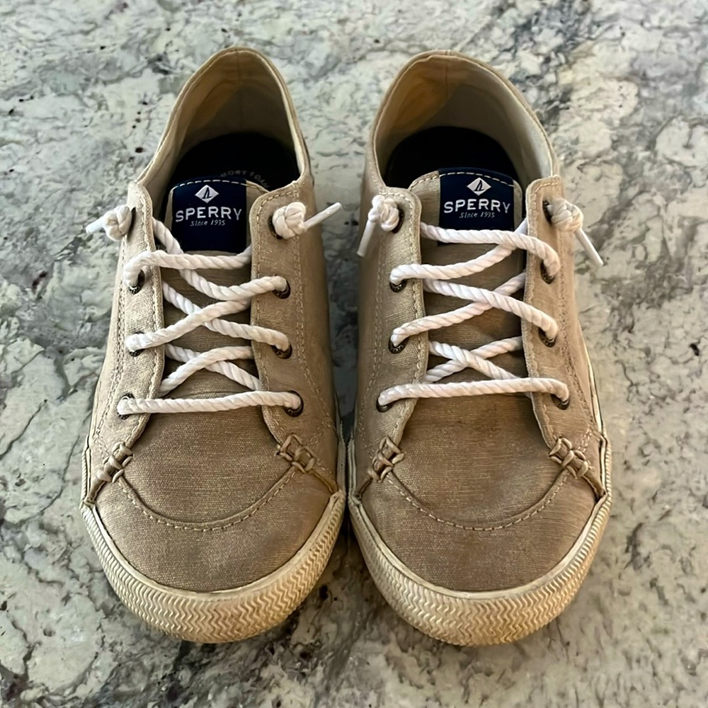 Beige Sperry Sneakers
